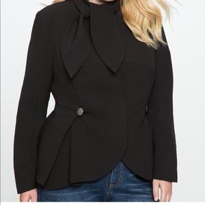 ELOQUII Black Tie-Neck Blazer - Size 20